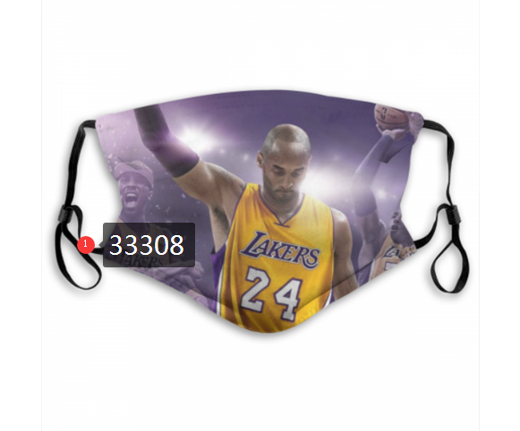 2021 NBA Los Angeles Lakers #24 kobe bryant 33308 Dust mask with filter->nba dust mask->Sports Accessory